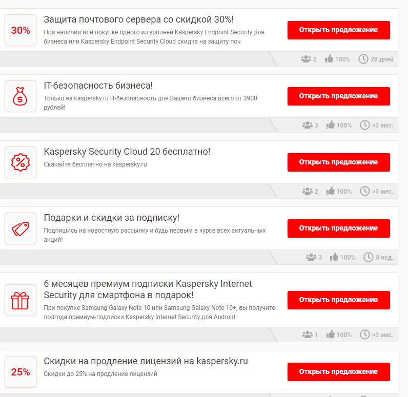 Промокоды Касперский (kaspersky.ru) на Июль — Август 2025